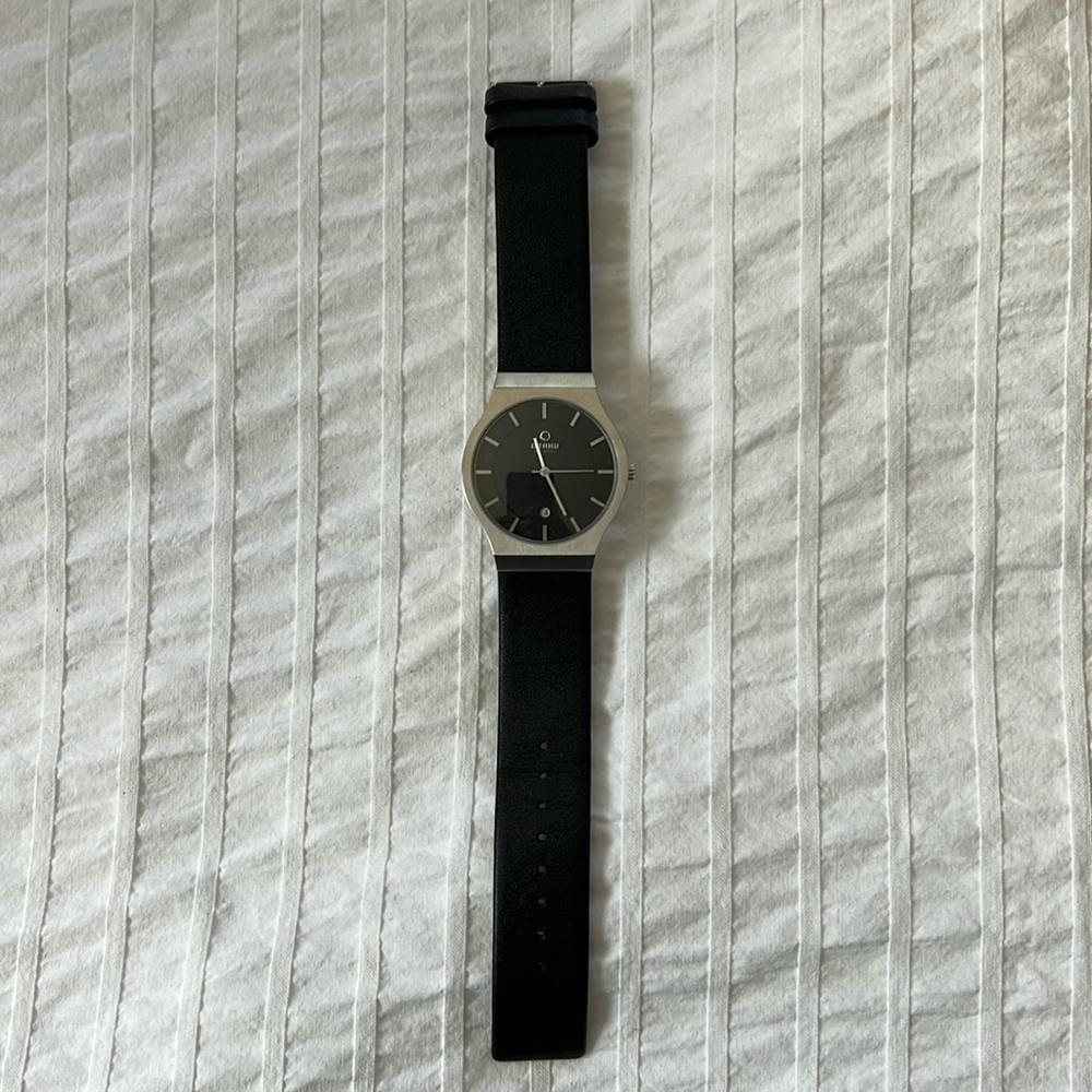 Black and Silver Obaku watch for women